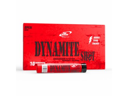 Dynamite Shot 10 amp – silný předtréninkový shot v ampulích pro okamžité povzbuzení, zvýšení energie a svalové pumpy