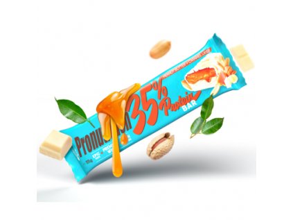 Protein Bar 35 % – lahodná tyčinka s vysokým obsahem bílkovin akaramelovou vrstvou nutriční doplněk