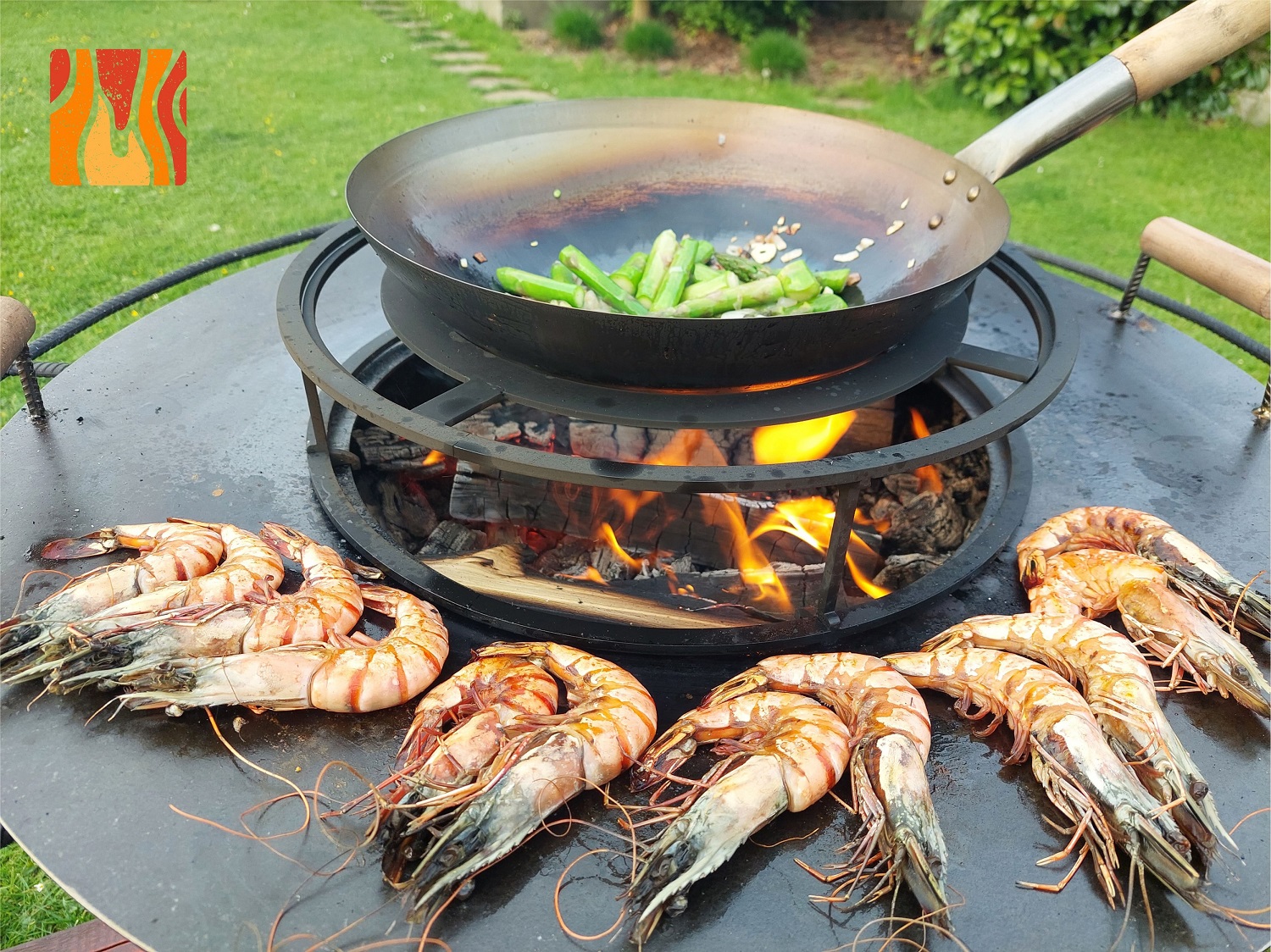 krevety na grilu