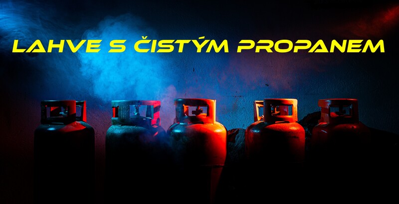 Plynové lahve s čistým propanem