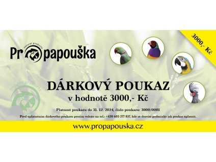 dárkový poukaz 3000