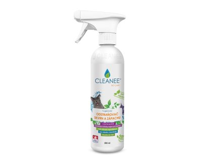 cleanee pet care eko odstranovac skvrn a zapachu po domacich mazliccich s vuni levandule 500ml