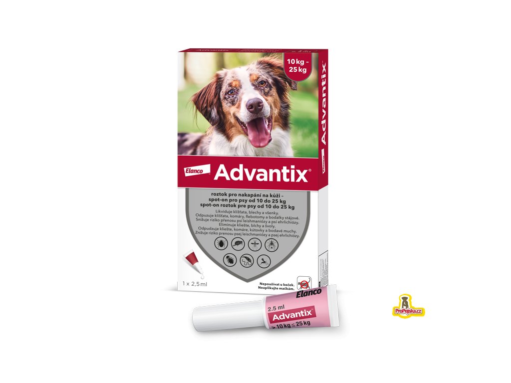 Advantix Spot on pro psy 10 25 kg 1 x 2 5 ml ProPejska.cz