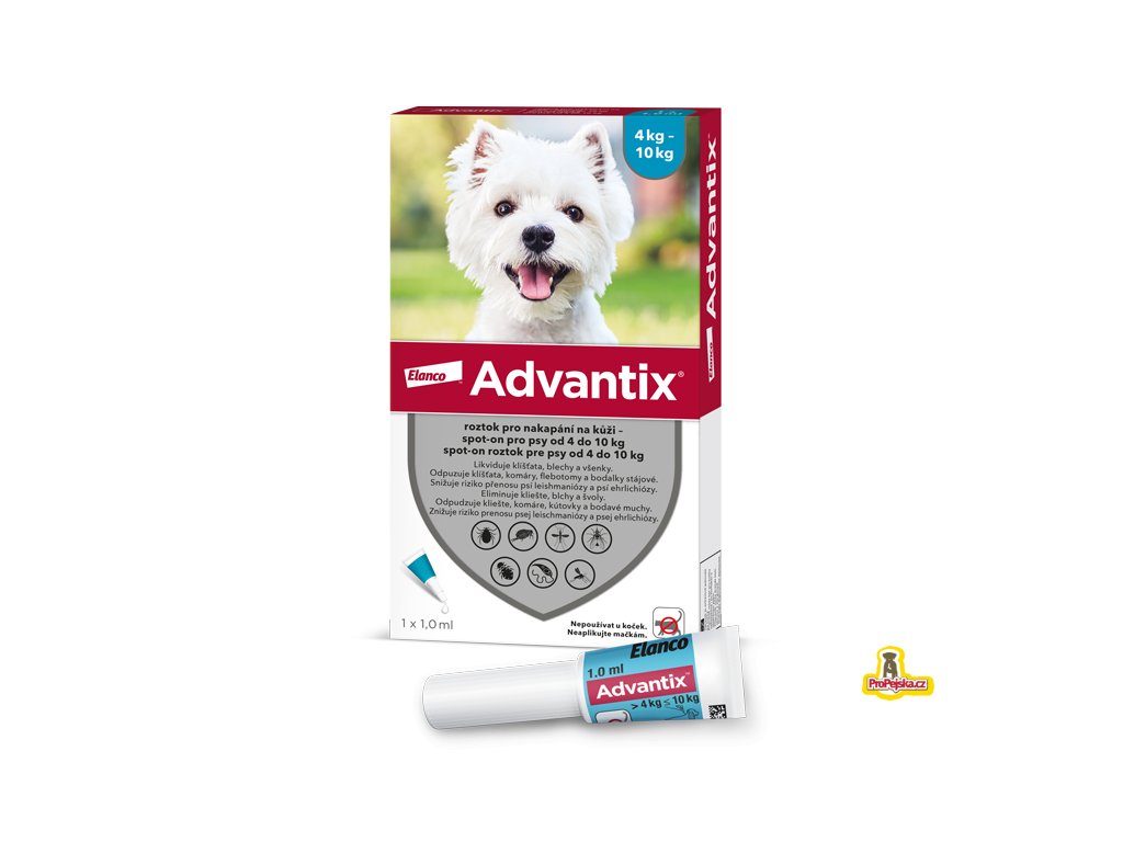 Advantix Spot on pro psy 4 10 kg 1 x 1 ml ProPejska.cz
