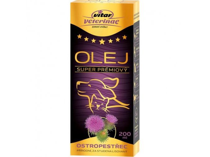 Vitar veterinae ostropestřec olej 200 ml