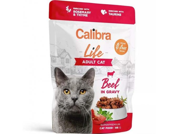 Calibra Cat Life kaps. Adult Beef in gravy 85 g