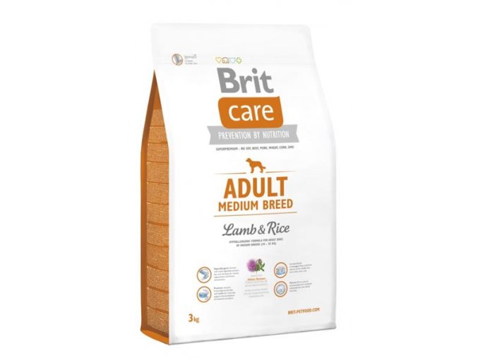 Brit Care Hypoallergenic Adult Medium Breed Lamb 3 kg