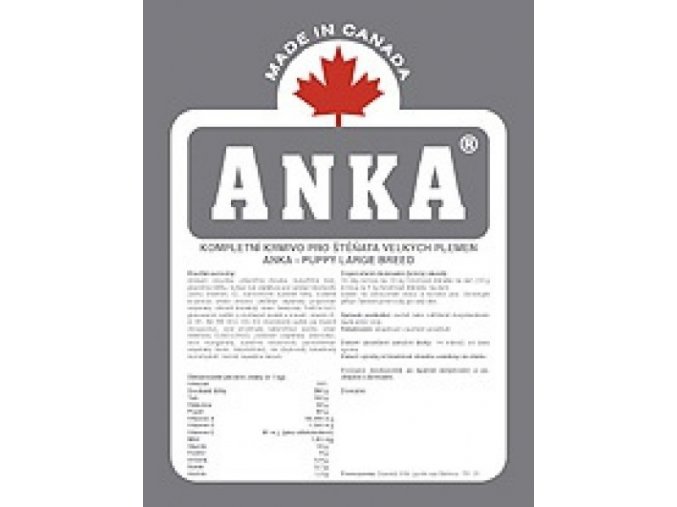 Anka Puppy Large Breed 20 kg