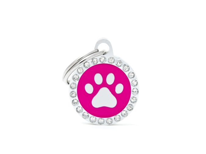 SMALL FUCHSIA CIRCLE PAW GLAM