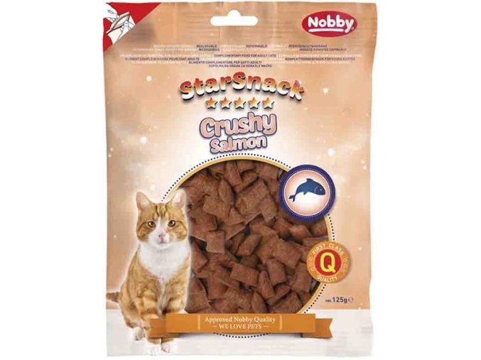 Nobby pamlsek - StarSnack cat Crushy Salmon bag; 125 g
