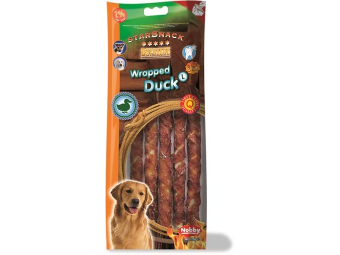 Nobby pamlsek - StarSnack Barbecue Wrapped Duck L, 128 g
