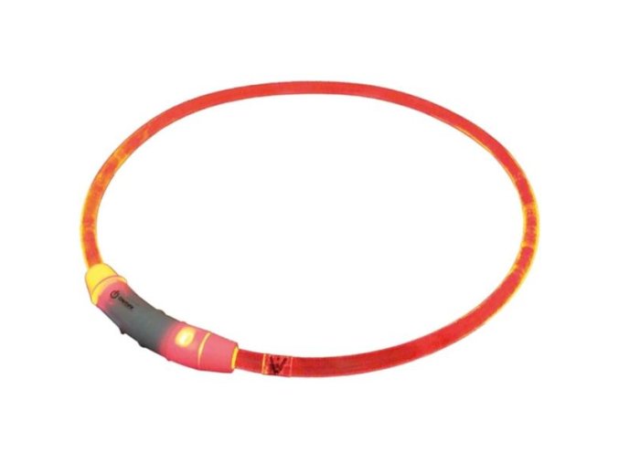 Obojek svítící 65cm červený Nobby