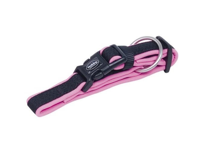 Obojek nylon Mesh Preno 25-35cm x 15-20mm růžový Nobby