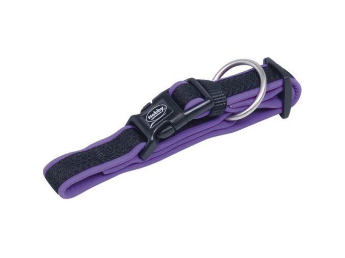 Obojek nylon Mesh Preno 30-45cm x 20-25mm fialový Nobby