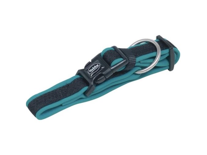 Obojek nylon Mesh Preno 50-65cm x 25-35mm tyrkysový Nobby