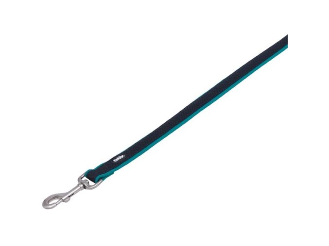 Vodítko nylon Mesh Preno 120cm x 15-20mm tyrkysové Nobby
