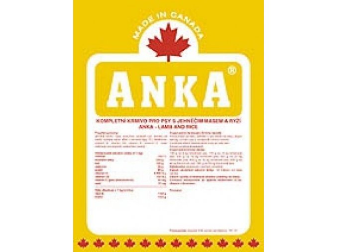 Anka Lamb & Rice 10 kg