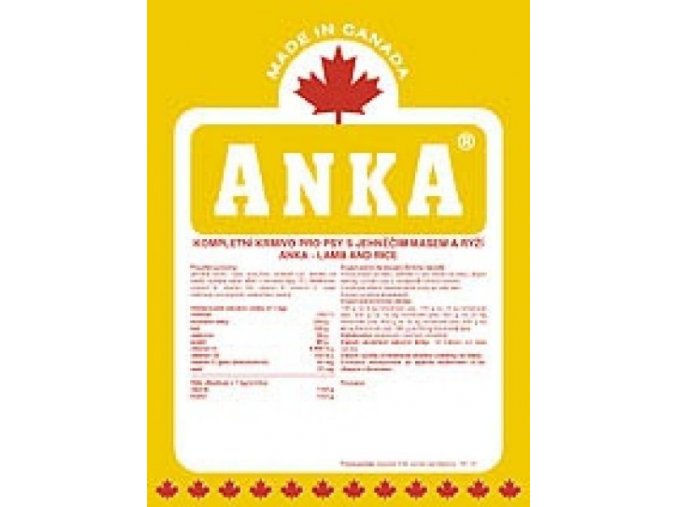 Anka Lamb & Rice 20 kg