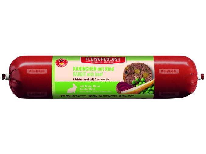 RABBIT WITH BEEF WITH PEAS, PEARS & BEETROOT 400G