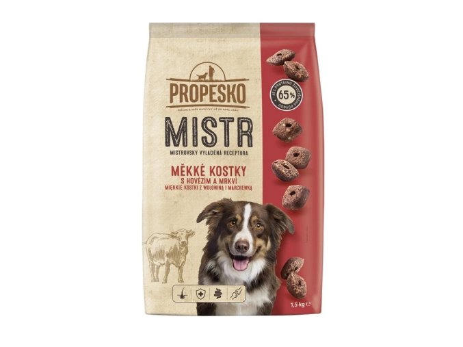 639115 propesko dog mistr adult mekke kostky s hovezim 1 5 kg