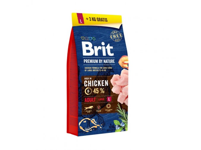 Brit Premium by Nature ADULT L 15+3 kg