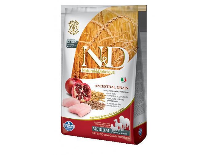 N&D Low Grain Adult Chicken & Pomegranate 12 kg