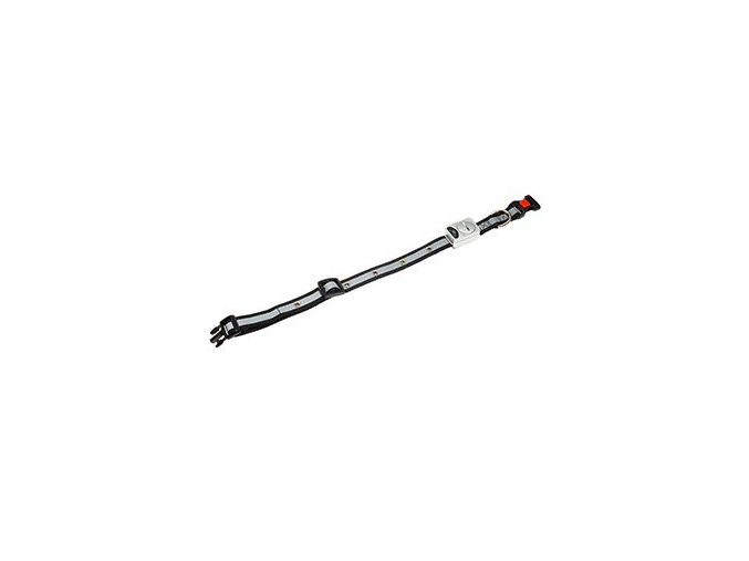 Flamingo LED světelný obojek nylon černý obvod 45-65cm x 25mm