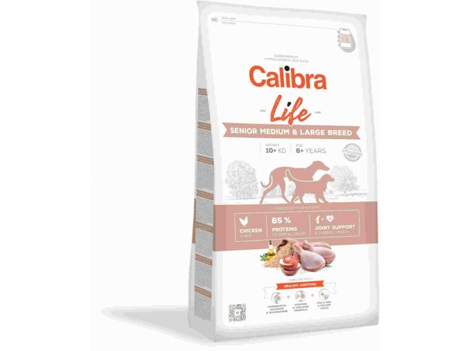 calibra dog life senior medium large chicken