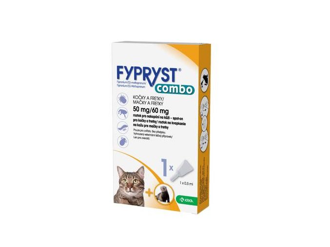 Krka Fypryst Combo spot on Cat 60mg a.u.v. sol 1x0,5 ml