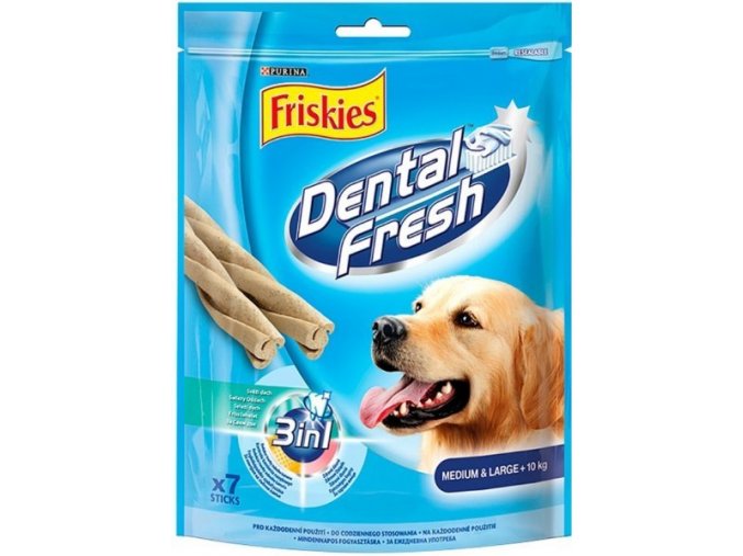 Purina Friskies Dental Fresh 3v1 180g M pro psy od 12-25kg