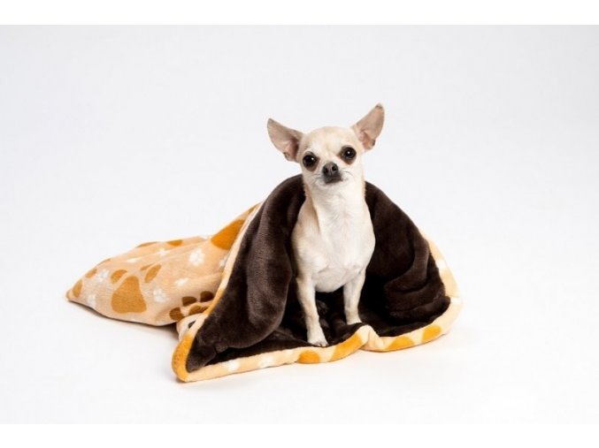 Spací pytel 4v1 flanel fleece Tlapa béžový 50 x 50cm
