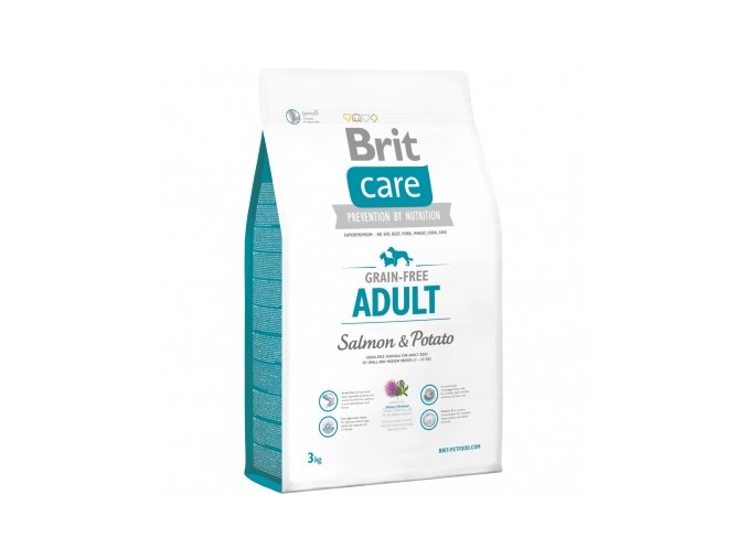 brit care grain free adult salmon potato 3kg