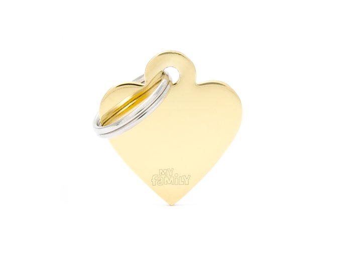 SMALL HEART GOLDEN BRASS