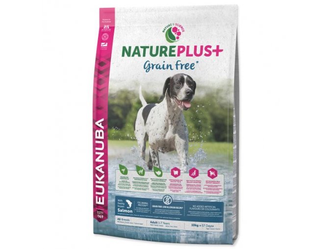 eukanuba nature plus adult grain free salmon