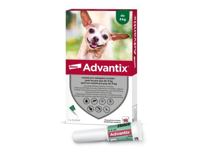 IN24 087 Advantix spot on vpravo do 4kg 1x0.4ml