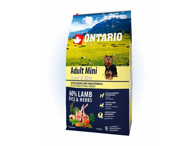 ontario adult mini lamb rice 6 5kg original