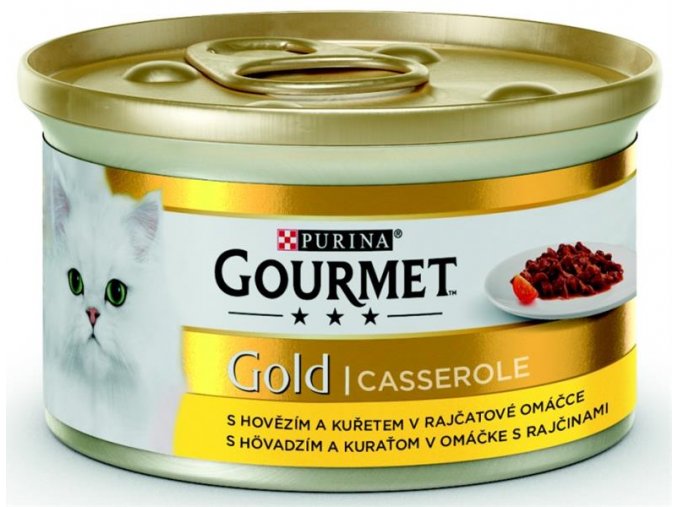 Gourmet Gold cat konz.-kousky hov.a kuře v rajčat.om. 85 g