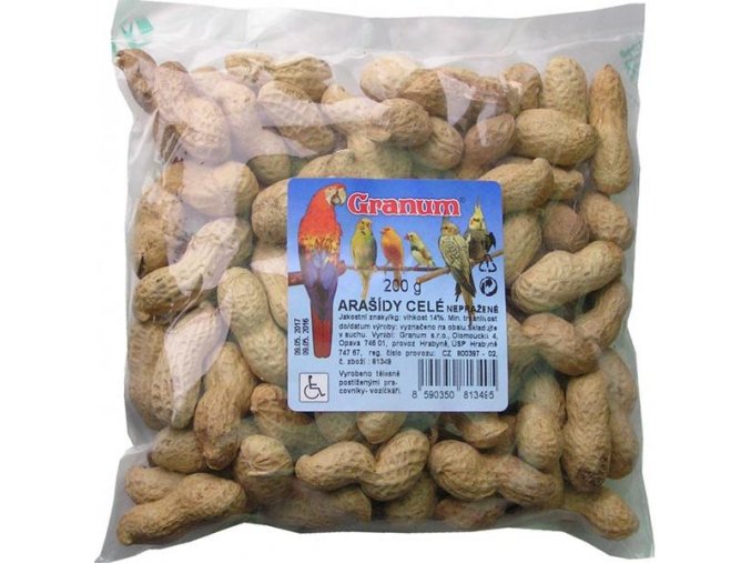 Arašídy neloupané, nepražené Granum 200 g