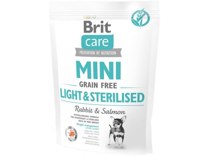 Brit Care Mini Dog Light & Sterilised Rabbit&Salmon 0,4 kg