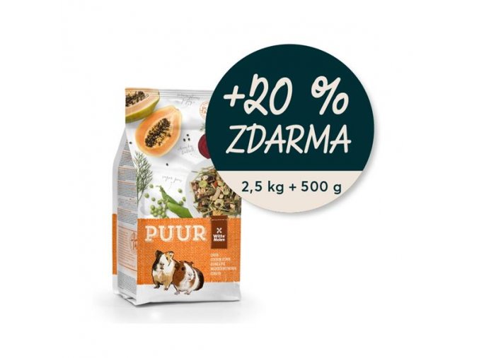 PUUR guinea pig - morče 2,5kg + 500g ZDARMA