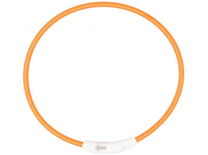 Obojek nylon svítící oranžový DUVO+ 45 cm