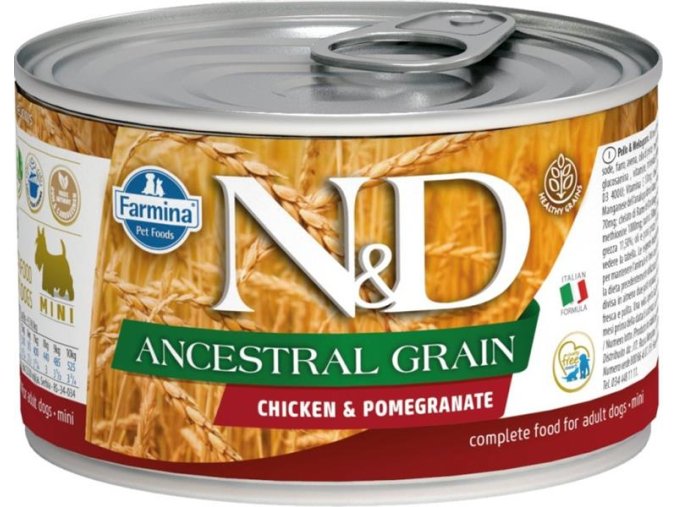 N&D Low Grain Dog konz. Adult Chicken &Pomegranate Mini 140 g