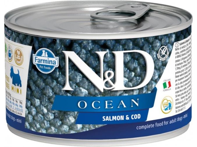 N&D OCEAN Dog konz. Salmon & Cod Mini 140 g