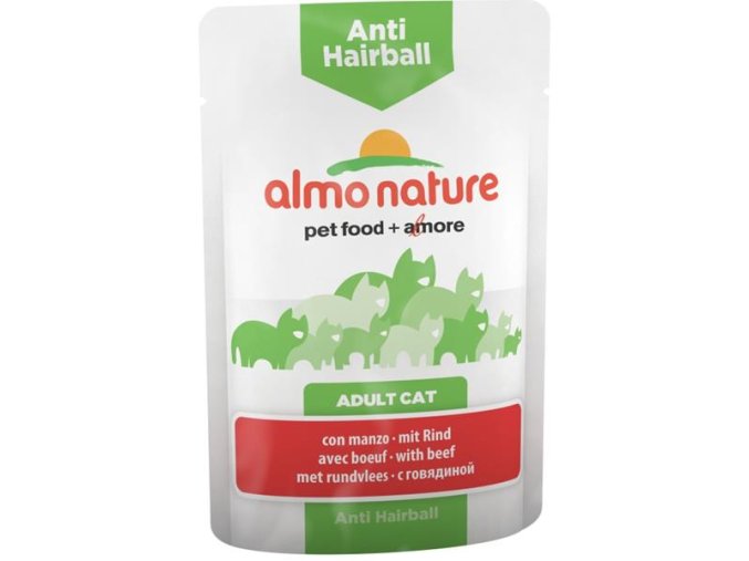 Almo Nature Daily Menu Functional cat kaps. Anti-Hairball hovězí 70g