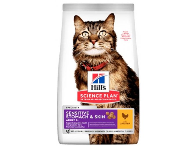 Hill's Science Plan Feline  Adult Sensitive Stomach & Skin Chicken 0,3 kg