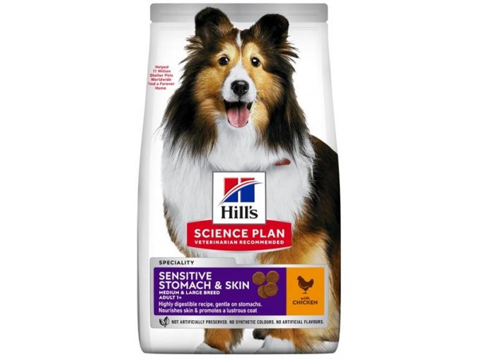 Hill's Science Plan Canine Adult Sensitive Stomach & Skin Medium Chicken Dry 2,5 kg