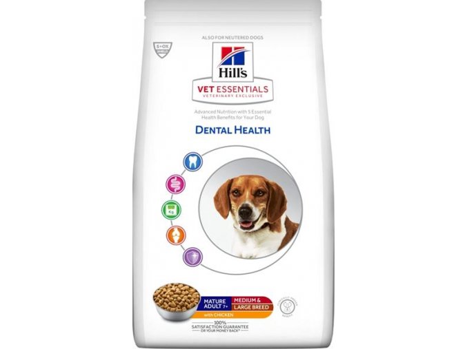 Hill's VetEssentials Canine Mature Adult Dental Health  Medium & Large Breed Chicken 10 kg