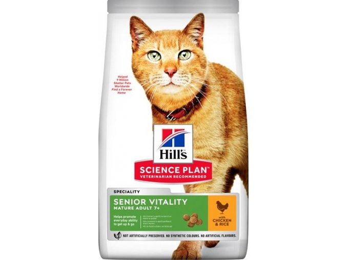 Hill's Science Plan Feline Adult 7+ Senior Vitality Chicken Dry 7 kg