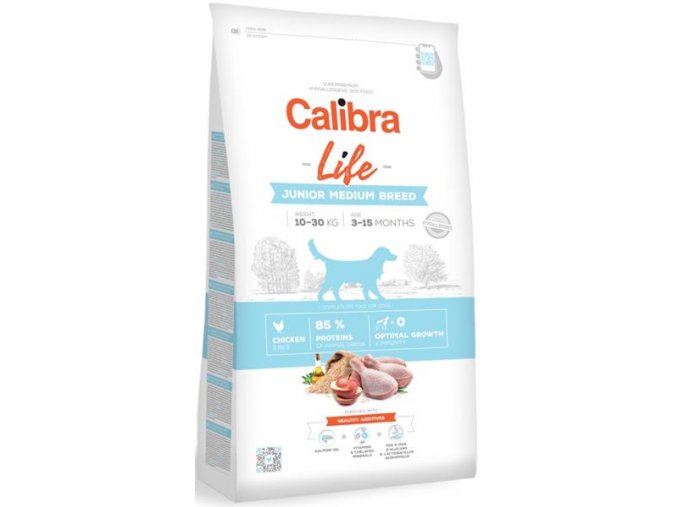 Calibra Dog Life Junior Medium Breed Chicken 12 kg