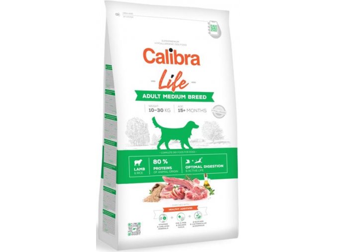 Calibra Dog Life Adult Medium Breed Lamb 12 kg